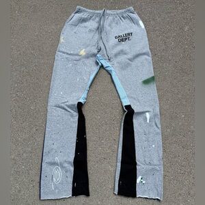 Gallery Dept Gray and Black Kids Joggers with Colorful Accents